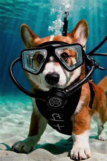 🐶💦 Deep Sea Doggy! Corgi Goes Scuba Mode 🌊🐾