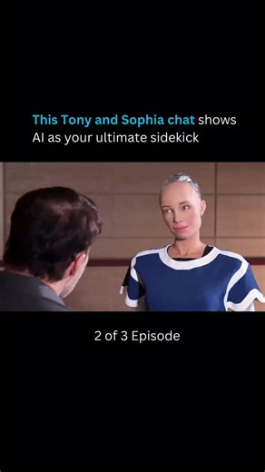 AI Tools I Artificial Intelligence I Business on Instagram: "When Tony Robbins sits down with Sophia the robot, the conversation cuts through all the hype. Tony doesn’t ask “will AI replace me?”, he asks “how do I level up?” And that’s the shift happening right now. The world’s peak performers aren’t afraid of robots. They’re strategically deploying them. Tony’s insight: robots are the ultimate leverage tool. They amplify human potential exponentially. While average people resist automation, ach