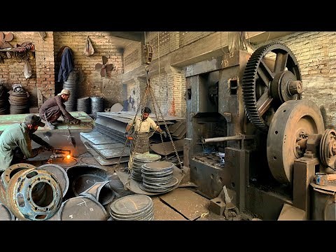 Manufacturing Process of Truck Rim Plate from MS (Mild Steel) Sheet | How Are Made Wheel Rim Plates