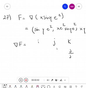 SOLVED:For the following exercises, use Stokes' theorem to find the circulation of the following vector fields around any smooth, simple closed curve C . 𝐅=∇(x siny e^z)
