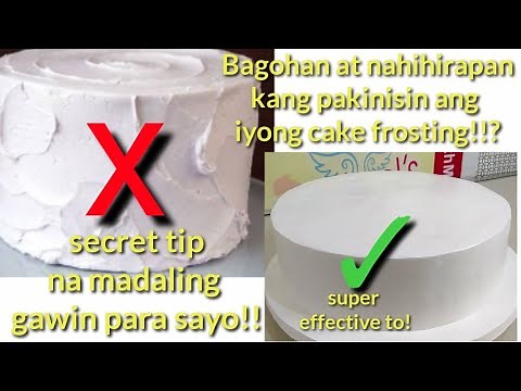 Perfect cake smoothing for beginners | boiled icing | Secret for easy cake frosting smoothing!