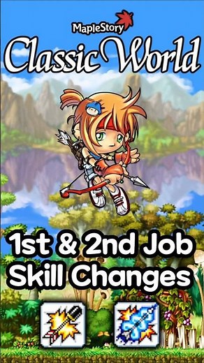 maplestory classic world archer skill changes (1st & 2nd job)