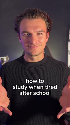 How to STUDY When Tired After School (read caption)👇