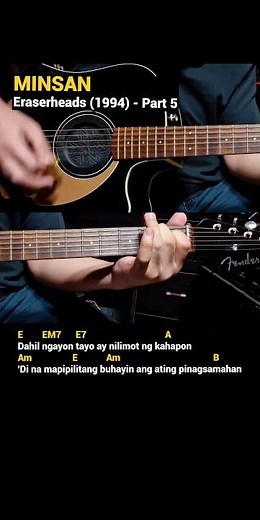 Minsan - Eraserheads (1994) Easy Guitar Chords Tutorial with Lyrics Part 5 SHORTS REELS
