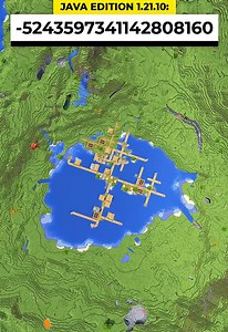 Minecraft lake village seed | Scenic survival map