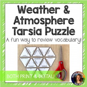 Weather and Atmosphere Tarsia Puzzle | Vocabulary review game