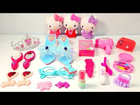 2 Minutes Satisfying with Unboxing HELLO KITTY Makeup Beauty Fashion Set ASMR | Hello kitty toys