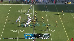Karl Brooks' third sack of 2023 comes against Justin Herbert in Week 11