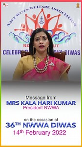 Community and Camaraderie, Together we Grow, President NWWA, Mrs Kala Hari Kumar on the occasion of NWWA Divas | Indian Navy