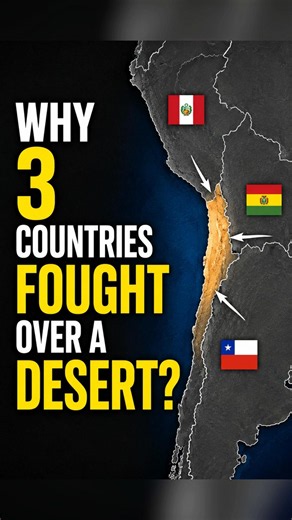 Three countries.One desert.🤯#Atacama #Chile #Bolivia #History #Geography #WorldFacts #SouthAmerica