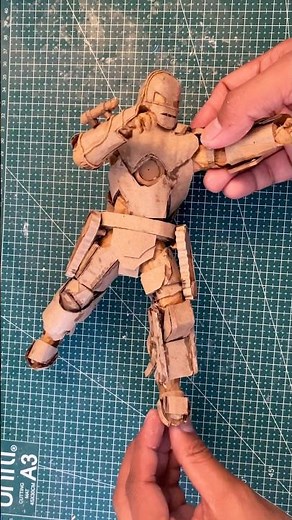 making iron man mark 1 out of cardboard #ironman #tonystark #ironmancosplay