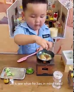 11M views · 242K reactions | Little chef cooking in his small kitchen! | Simple ideas | Facebook