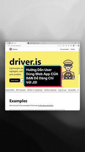 Hướng Dẫn Sử Dụng Web App Dễ Dàng Với Driverjs