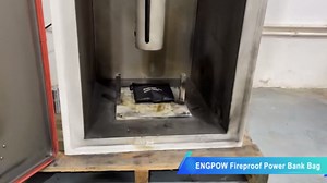 ENGPOW Fireproof Organizer Travel Bag,Heat Insulated＆Explosion-Proof Electronic Carry Case,Portable Home Travel Safe Storage for Power Bank,Phone,Cables,USB Drive＆Charging Protection, 10.6''x6.7''