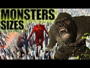 The Real SIZE of MONSTERS 👹 3D Comparison💀Monster Size comparison in 3D