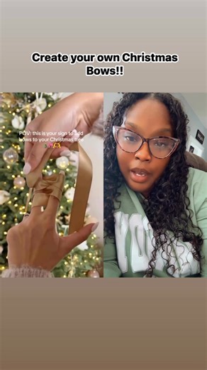 How to create Christmas bows on your hand! | Mrshairtodayreelspage