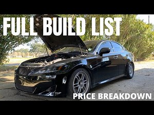 Here is How To Make (around) 400 WHP in Your Lexus IS350! FULL BUILD LIST!