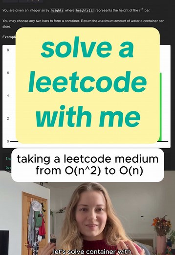 Which leetcode problem should I solve next? Leave me a comment! This is an awesome example of how to use two pointers to make a solution O(n). Feel free to ask any questions in the comments - there are no bad questions! I used @NeetCode to find this problem, and I’m writing my code in there. I’m using @figma to draw out my two pointer explanation! #leetcode #softwareengineer #coding #techtok #womenintech