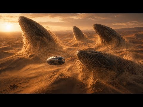Escape into Sand Whale Migration | Desert Planet View | Sci-Fi Sleepscape AI ASMR