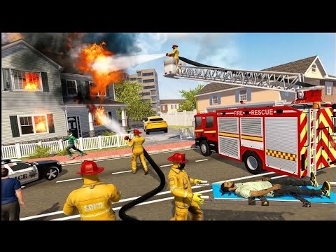 Fire Truck Simulator Gameplay 🚒 | Massive House Fire Rescue Mission 🔥🏠 | Firefighter Gameplay
