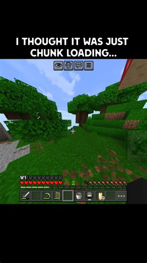 I thought it was just chunk loading... 💀 #minecraft #shorts