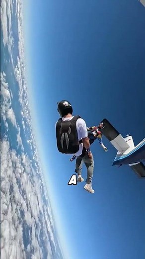 He jumped with a parachute from space