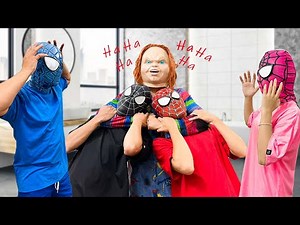 TEAM SPIDER-MAN vs Clown ( CHUCKY ) || SuperHeroes In Night ( Dark Movie 16+ ) By Bunny Life