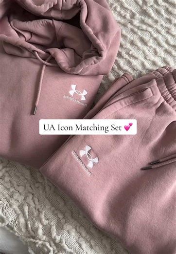 The quality is 10/10! The ICON sweat set by @Under Armour as quickly became my favorite set to throw on the second I want to get comfortable! I’ve washed it plenty of times and the fit & quality have not changed at all! It’s so good! This pink is the cutest but there’s so many classic colors to choose from! #underarmour #iconic #sweatset #matchingset #loungewear