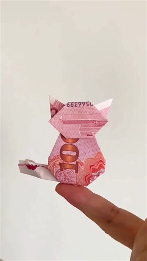 paper crafts creator on Instagram: "Step by Step: Currency Note Cat Origami #catorigami #currencynote #diy #fblifestyle"