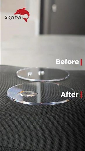 Skymen Plasma Cleaning for Optical Lenses | Contact Angle & Dyne Test Before vs After #shorts