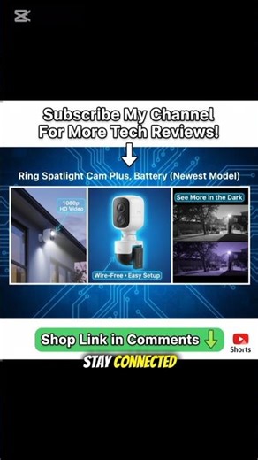 Wire-Free Security! Ring Spotlight Cam Plus Battery Setup (1080p HD) #shortsvideo #shorts