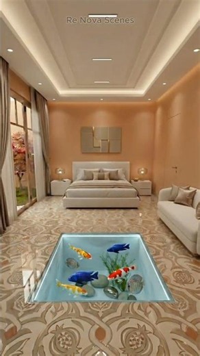 Luxury Epoxy Floor Transformation #interiordesign #aquarium #shorts #viral #trending