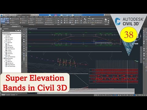 Super elevation Profile Band style in Civil 3D