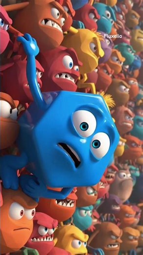 Hexagon Monster Rolls into Chaos! 😱 #3DShorts#animation #3danimation