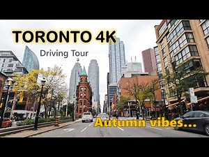 Toronto Autumn Downtown Driving Tour POV 4K - Saturday Morning Drive - Toronto, Ontario, Canada