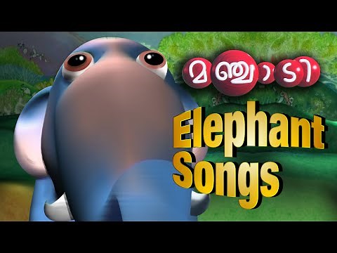 Elephant Songs of Manjadi | Malayalam Nursery Songs for Kids | Manchadi Anappattukal