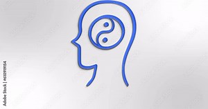 Delve into the complexities of mental health issues through insightful animations. Explore the diverse range of challenges individuals may face. Line animation. Stock Video