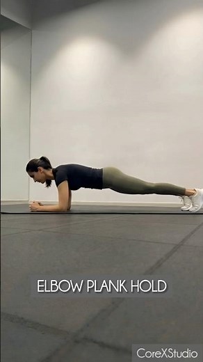 Elbow Plank Hold 🔥 Strong Core | Correct Form
