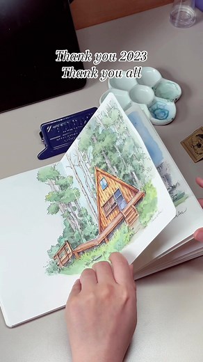 Watercolor Art Cityscapes and Architecture Painting Art