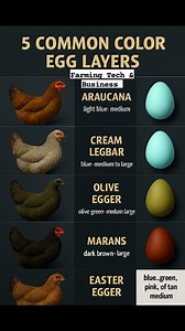 5.1K views · 33 reactions | 5 common colored egg layers #layers #eggbuddies #eggcolors | Farming Tech& Business | Facebook