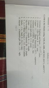 C) Fill in the blanks using "AM, IS, ARE, AM NOT, ISN'T, AREN'T... | Filo