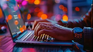 Business traveler reviewing travel insurance details on a laptop.