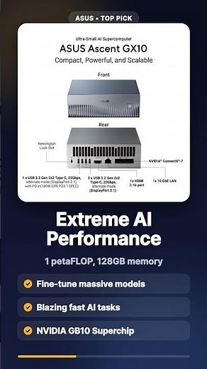 Unleash Next-Gen AI Power: ASUS Ascent GX10 Desktop AI Computer!
