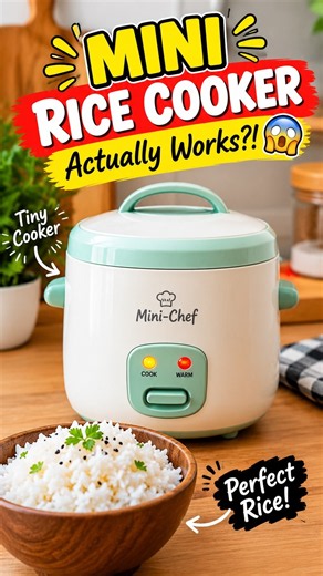 This MINI Rice Cooker Actually Works?! 😱🍚 | Tiny Cooker, Perfect Rice!