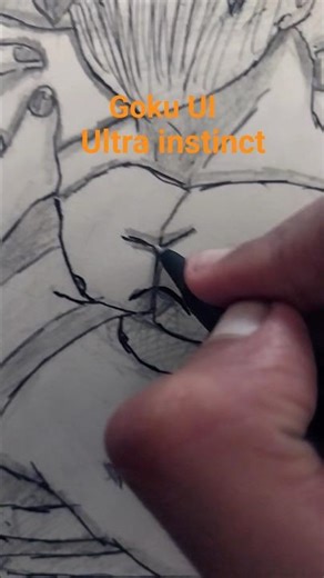 goku UI drawing, easy but good 👍 #shorts #dragonballz