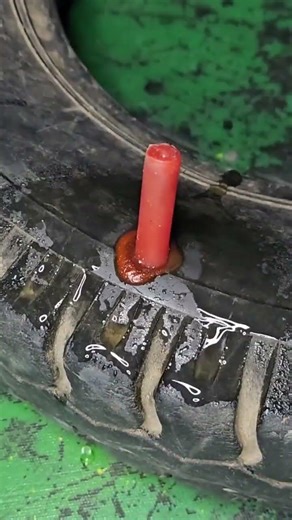 how to repair a side hole in a tire #shortvideo