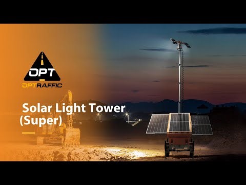OPTRAFFIC Solar Light Tower Set Up