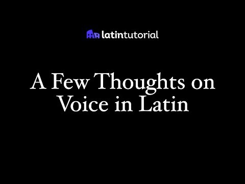 A Few Thoughts on Voice in Latin