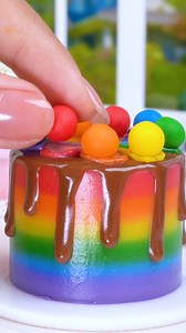 5.2K views · 82 reactions | Miniature Rainbow Drip Cake For Party | Cake Lovers | Facebook