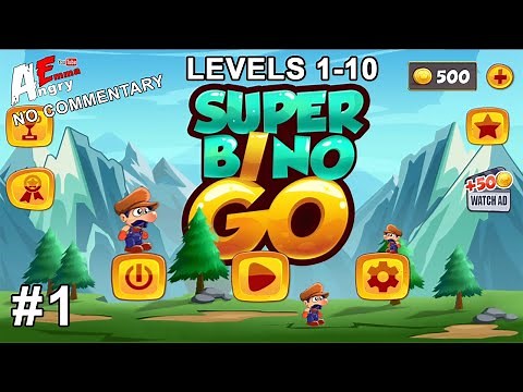 Super Bino Go Gameplay (levels 1-10)